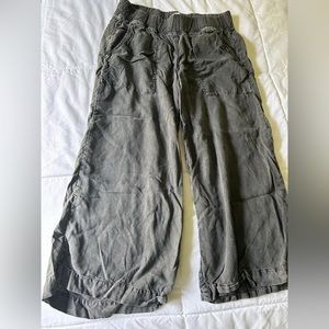 Wide leg cropped summer pants